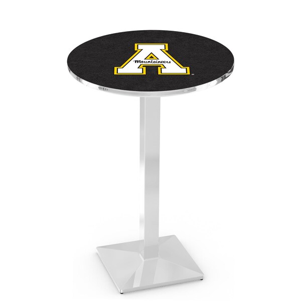 Holland Bar Stool Co 42" Chrome Appalachian State Pub Table L217C4228AppStU - main